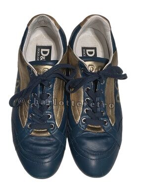 D&G Spider Low-Top Leather Sneakers